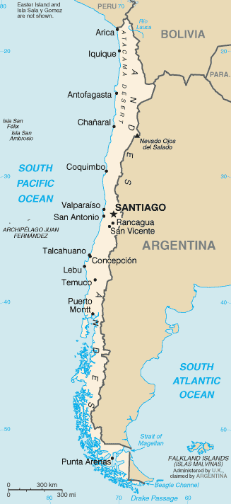 Map of Chile