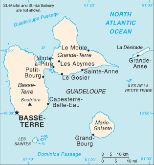 Map of Guadeloupe