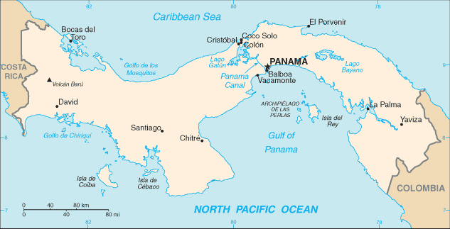 Map of Panama