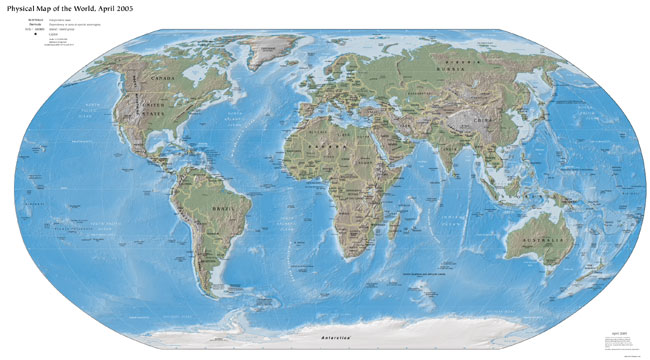 Physical Map of the World